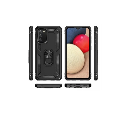 Samsung Galaxy A03S Kılıf Sofya Yüzüklü Silikon Kapak - Siyah Samsung Galaxy A03S Kılıf Sofya Yüzüklü Silikon Kapak - Siyah