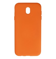Samsung Galaxy J7 Pro / J730 Kılıf Nano içi Kadife Silikon - Turuncu