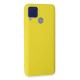 Realme C15 Kılıf Nano içi Kadife Silikon - Sarı