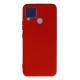 Realme C15 Kılıf Nano içi Kadife Silikon - Kırmızı