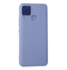 Realme C15 Kılıf Nano içi Kadife Silikon - Lila