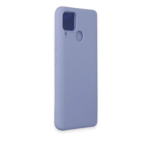 Realme C15 Kılıf Nano içi Kadife Silikon - Lila Realme C15 Kılıf Nano içi Kadife Silikon - Lila