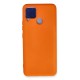 Realme C15 Kılıf Nano içi Kadife Silikon - Turuncu