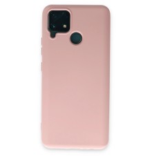 Realme C15 Kılıf Nano içi Kadife Silikon - Pudra