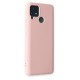 Realme C15 Kılıf Nano içi Kadife Silikon - Pudra