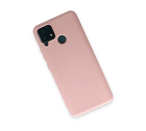 Realme C15 Kılıf Nano içi Kadife Silikon - Pudra Realme C15 Kılıf Nano içi Kadife Silikon - Pudra