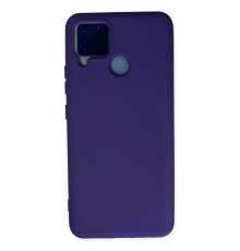 Realme C15 Kılıf Nano içi Kadife Silikon - Mor