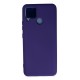 Realme C15 Kılıf Nano içi Kadife Silikon - Mor