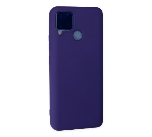 Realme C15 Kılıf Nano içi Kadife Silikon - Mor Realme C15 Kılıf Nano içi Kadife Silikon - Mor