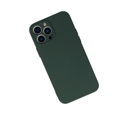 iPhone 13 Pro Kılıf Nano içi Kadife Silikon - Koyu Yeşil