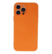 iPhone 13 Pro Kılıf Nano içi Kadife Silikon - Turuncu