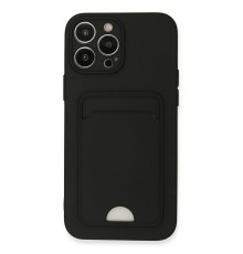 iPhone 13 Pro Max Kılıf Kelvin Kartvizitli Silikon - Siyah