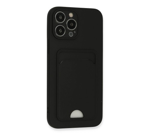 iPhone 13 Pro Max Kılıf Kelvin Kartvizitli Silikon - Siyah iPhone 13 Pro Max Kılıf Kelvin Kartvizitli Silikon - Siyah