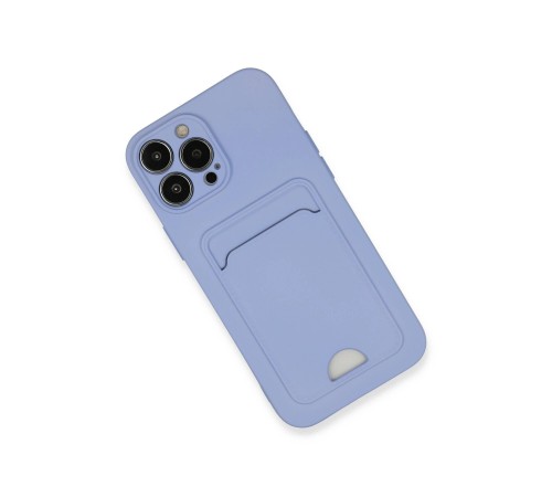 iPhone 13 Pro Max Kılıf Kelvin Kartvizitli Silikon - Lila iPhone 13 Pro Max Kılıf Kelvin Kartvizitli Silikon - Lila