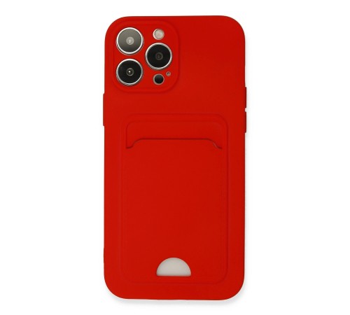 iPhone 13 Pro Max Kılıf Kelvin Kartvizitli Silikon - Kırmızı iPhone 13 Pro Max Kılıf Kelvin Kartvizitli Silikon - Kırmızı