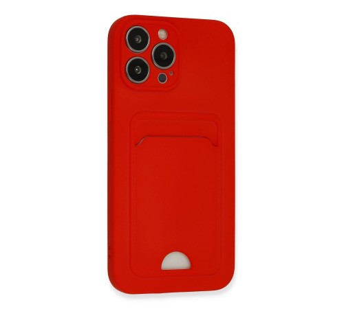iPhone 13 Pro Max Kılıf Kelvin Kartvizitli Silikon - Kırmızı iPhone 13 Pro Max Kılıf Kelvin Kartvizitli Silikon - Kırmızı