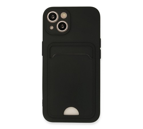 iPhone 13 Kılıf Kelvin Kartvizitli Silikon - Siyah iPhone 13 Kılıf Kelvin Kartvizitli Silikon - Siyah