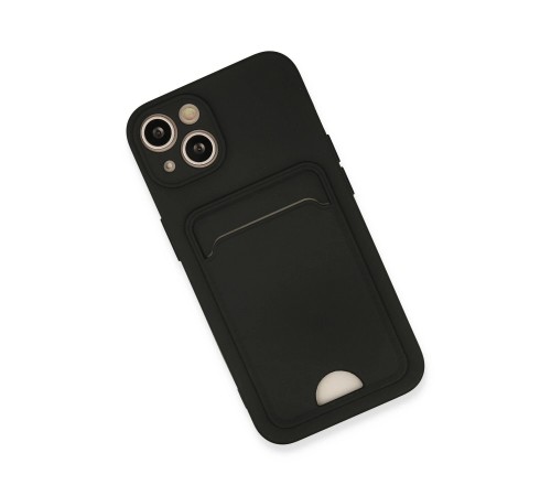 iPhone 13 Kılıf Kelvin Kartvizitli Silikon - Siyah iPhone 13 Kılıf Kelvin Kartvizitli Silikon - Siyah