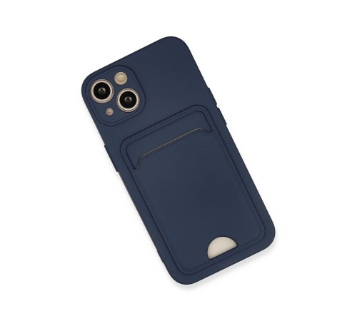 iPhone 13 Kılıf Kelvin Kartvizitli Silikon - Lacivert iPhone 13 Kılıf Kelvin Kartvizitli Silikon - Lacivert