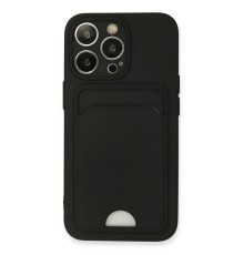 iPhone 13 Pro Kılıf Kelvin Kartvizitli Silikon - Siyah