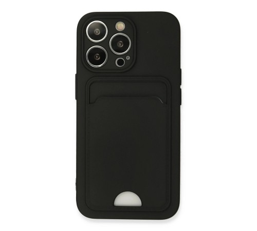 iPhone 13 Pro Kılıf Kelvin Kartvizitli Silikon - Siyah iPhone 13 Pro Kılıf Kelvin Kartvizitli Silikon - Siyah