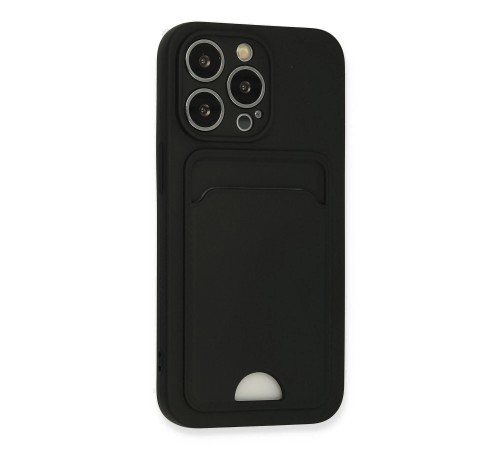 iPhone 13 Pro Kılıf Kelvin Kartvizitli Silikon - Siyah iPhone 13 Pro Kılıf Kelvin Kartvizitli Silikon - Siyah