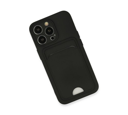 iPhone 13 Pro Kılıf Kelvin Kartvizitli Silikon - Siyah iPhone 13 Pro Kılıf Kelvin Kartvizitli Silikon - Siyah