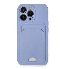 iPhone 13 Pro Kılıf Kelvin Kartvizitli Silikon - Lila