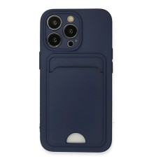 iPhone 13 Pro Kılıf Kelvin Kartvizitli Silikon - Lacivert