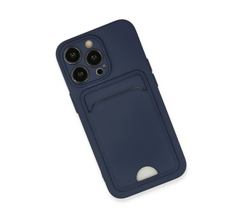 iPhone 13 Pro Kılıf Kelvin Kartvizitli Silikon - Lacivert