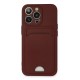 iPhone 13 Pro Kılıf Kelvin Kartvizitli Silikon - Bordo