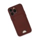 iPhone 13 Pro Kılıf Kelvin Kartvizitli Silikon - Bordo