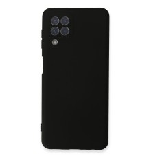 Samsung Galaxy A22 Kılıf Nano içi Kadife Silikon - Siyah