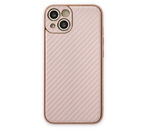 iPhone 13 Kılıf Coco Karbon Silikon - Pembe iPhone 13 Kılıf Coco Karbon Silikon - Pembe