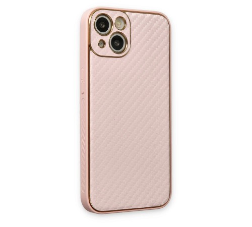 iPhone 13 Kılıf Coco Karbon Silikon - Pembe iPhone 13 Kılıf Coco Karbon Silikon - Pembe