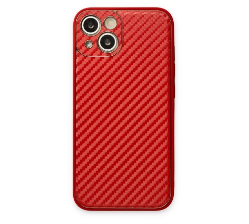 iPhone 13 Kılıf Coco Karbon Silikon - Kırmızı iPhone 13 Kılıf Coco Karbon Silikon - Kırmızı