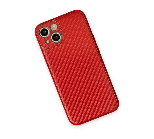 iPhone 13 Kılıf Coco Karbon Silikon - Kırmızı iPhone 13 Kılıf Coco Karbon Silikon - Kırmızı