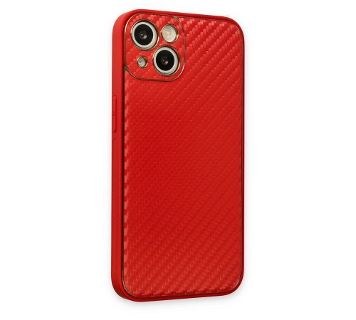 iPhone 13 Kılıf Coco Karbon Silikon - Kırmızı iPhone 13 Kılıf Coco Karbon Silikon - Kırmızı