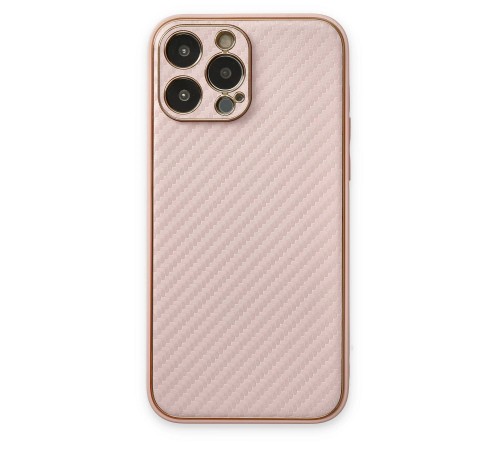 iPhone 13 Pro Kılıf Coco Karbon Silikon - Pembe iPhone 13 Pro Kılıf Coco Karbon Silikon - Pembe