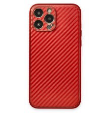 iPhone 13 Pro Kılıf Coco Karbon Silikon - Kırmızı