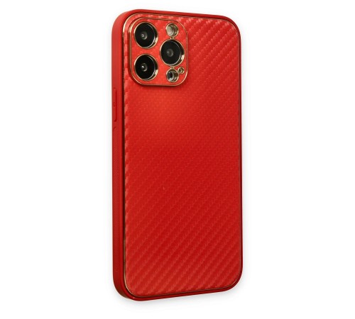 iPhone 13 Pro Kılıf Coco Karbon Silikon - Kırmızı iPhone 13 Pro Kılıf Coco Karbon Silikon - Kırmızı