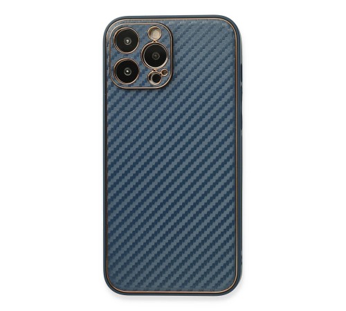 iPhone 13 Pro Kılıf Coco Karbon Silikon - Mavi iPhone 13 Pro Kılıf Coco Karbon Silikon - Mavi