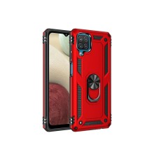 Samsung Galaxy A22 Kılıf Sofya Yüzüklü Silikon Kapak - Kırmızı