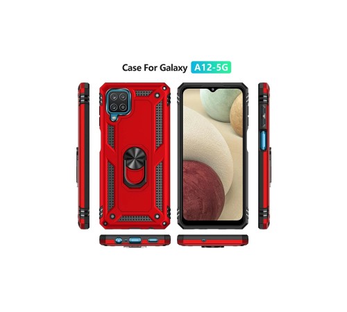 Samsung Galaxy A22 Kılıf Sofya Yüzüklü Silikon Kapak - Kırmızı Samsung Galaxy A22 Kılıf Sofya Yüzüklü Silikon Kapak - Kırmızı