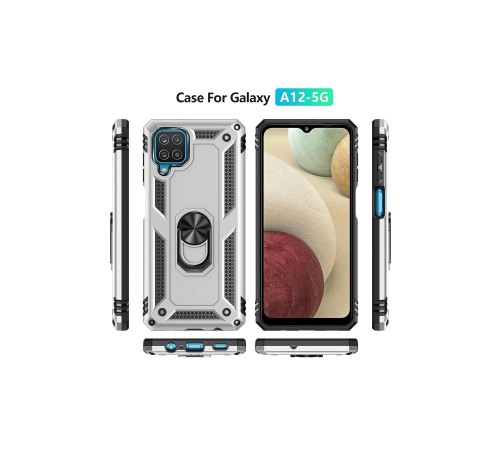 Samsung Galaxy A22 Kılıf Sofya Yüzüklü Silikon Kapak - Gümüş Samsung Galaxy A22 Kılıf Sofya Yüzüklü Silikon Kapak - Gümüş
