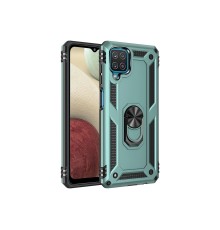 Samsung Galaxy A22 Kılıf Sofya Yüzüklü Silikon Kapak - Yeşil
