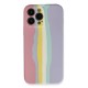 iPhone 13 Pro Kılıf Ebruli Lansman Silikon - Pembe-Lila