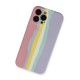 iPhone 13 Pro Kılıf Ebruli Lansman Silikon - Pembe-Lila