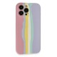 iPhone 13 Pro Kılıf Ebruli Lansman Silikon - Pembe-Lila