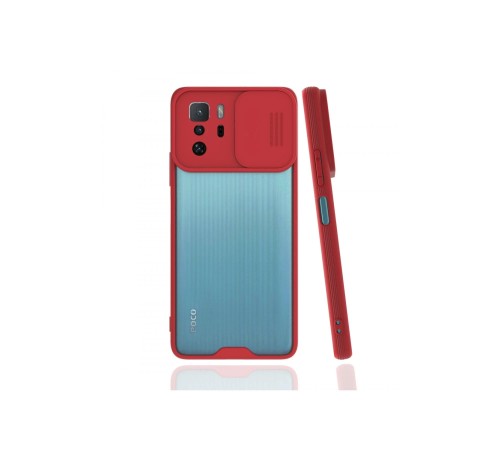 Xiaomi Poco X3 GT Kılıf Platin Kamera Koruma Silikon - Kırmızı Xiaomi Poco X3 GT Kılıf Platin Kamera Koruma Silikon - Kırmızı